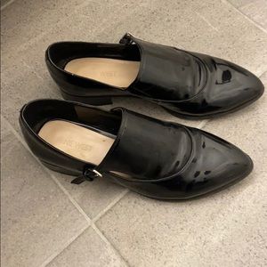 Nine West Patent Leather Black Loafer Shoes